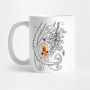 Baby Octopus Doodle - white Mug